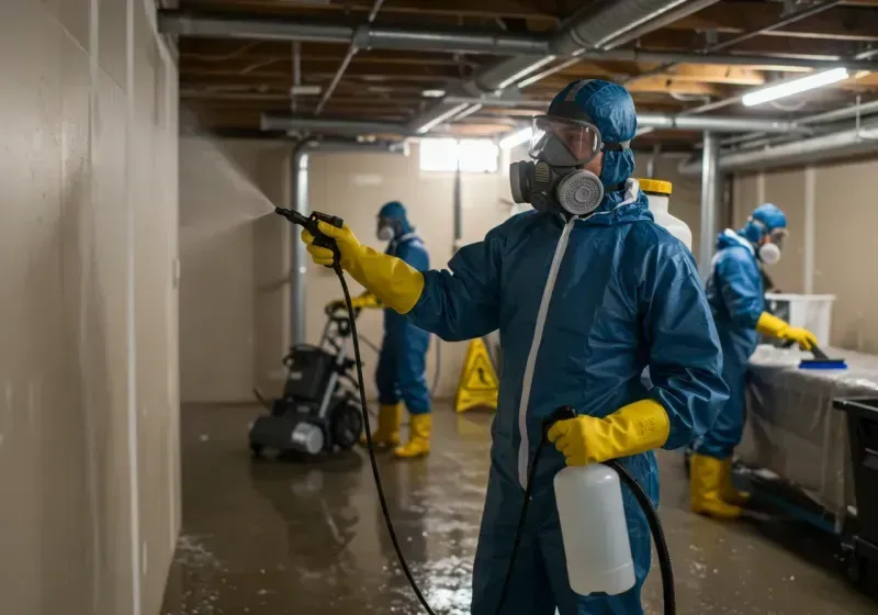 Basement Sanitization and Antimicrobial Treatment process in Upper Saddle River, NJ